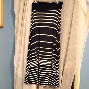 INC Size large skirt/dress. Navy blue white stripe